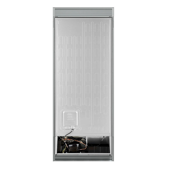 Forno Maderno 28-Inch Built-In Convertible Refrigerator in Black with Decorative Trim Grille, Antique Brass Handles, 13.6 cu.ft., Left Swing (FFFFD1722-32LSG-BLK)