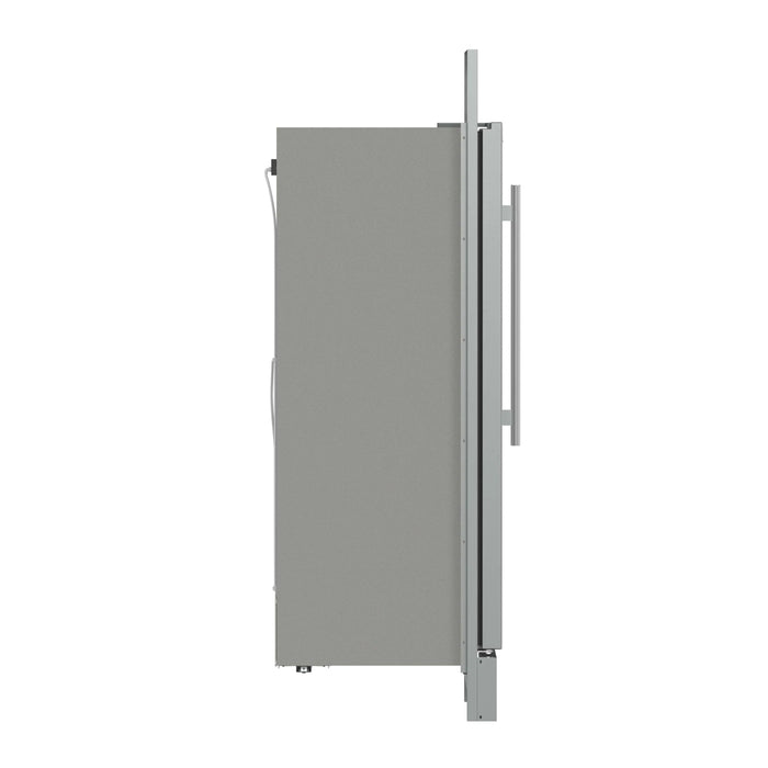 Forno Fortezza 32-Inch Left-Swing Freezer with Trim Kit in Stainless Steel, with Automatic Ice Maker (FFFFD1738-32LMG)