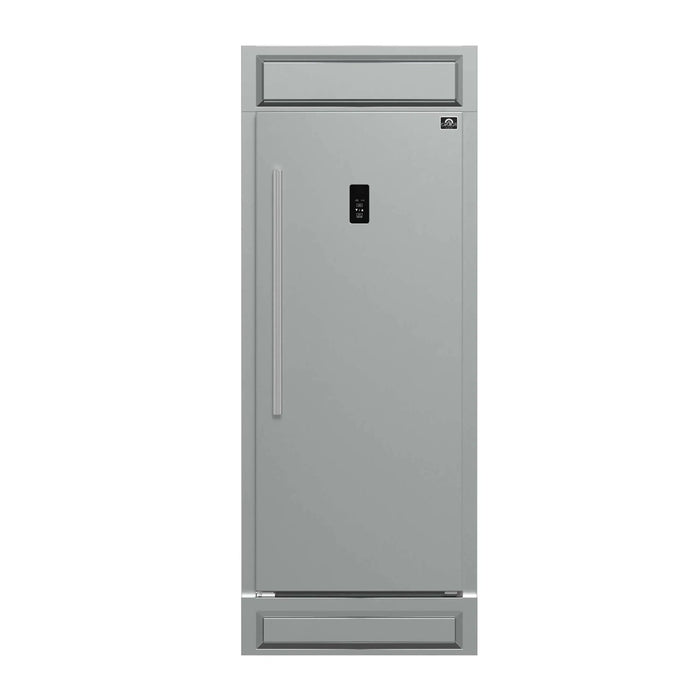 Forno Fortezza 32-Inch Right-Swing Convertible Refrigerator/Freezer with Trim Kit in Stainless Steel, Total No Frost (FFFFD1738-32RMG)