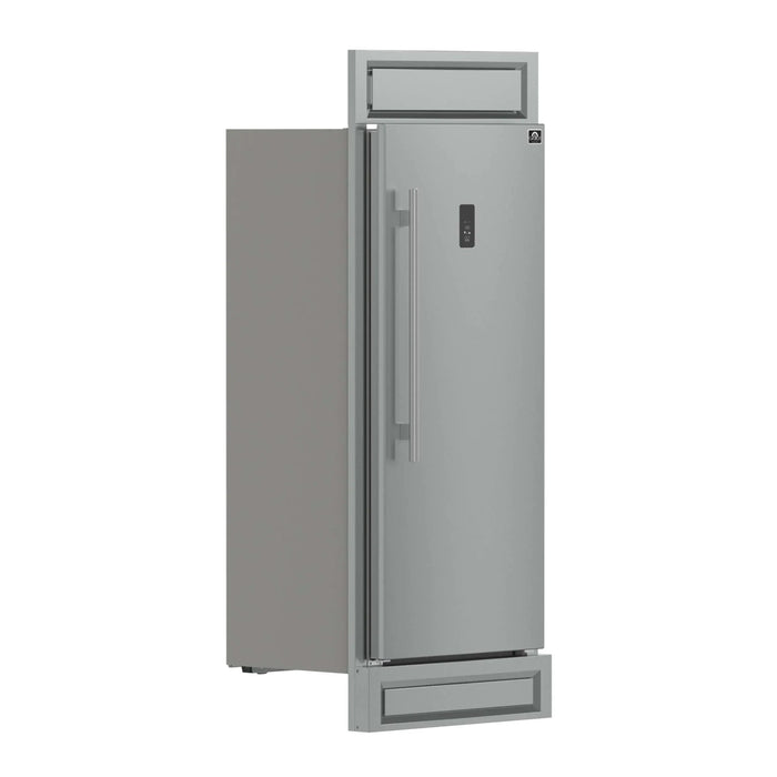 Forno Fortezza 32-Inch Right-Swing Convertible Refrigerator/Freezer with Trim Kit in Stainless Steel, Total No Frost (FFFFD1738-32RMG)
