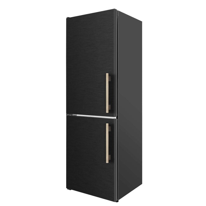 Forno Custodia 24-inch refrigerator in black right angled view