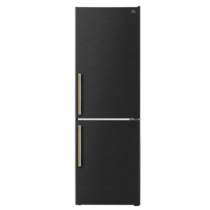 Forno Custodia 24-inch refrigerator in black front view