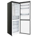 Forno Custodia 24-inch refrigerator in black left angled view with the door open