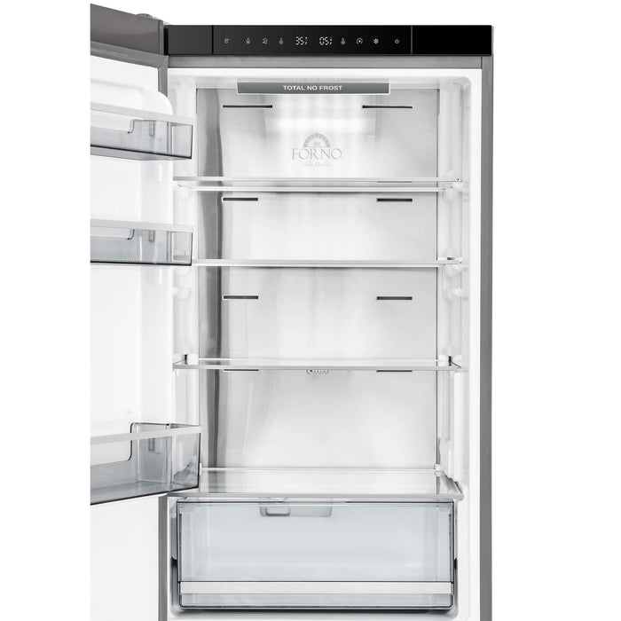 Forno Custodia 24-inch refrigerator in stainless steel handle and finish close-up