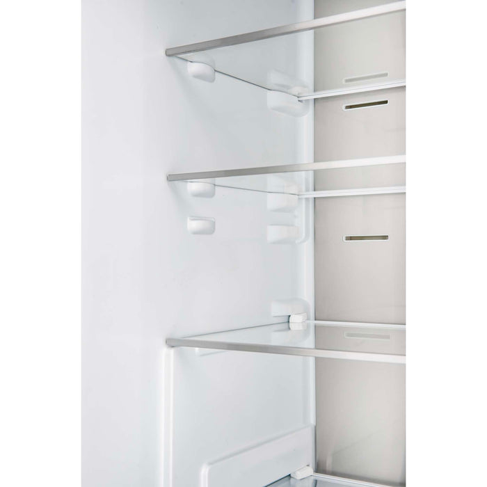 Forno Custodia 24-inch refrigerator in stainless steel interior shelving detail