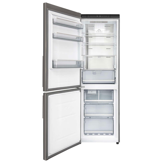 Forno Custodia 24-inch refrigerator in stainless steel front view with the door open