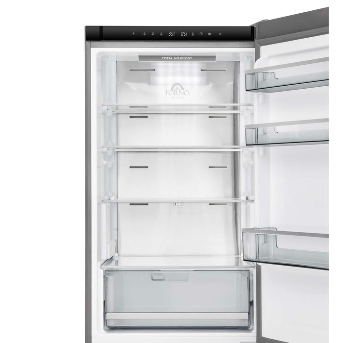 Forno Custodia 24-inch refrigerator in stainless steel handle and finish close-up