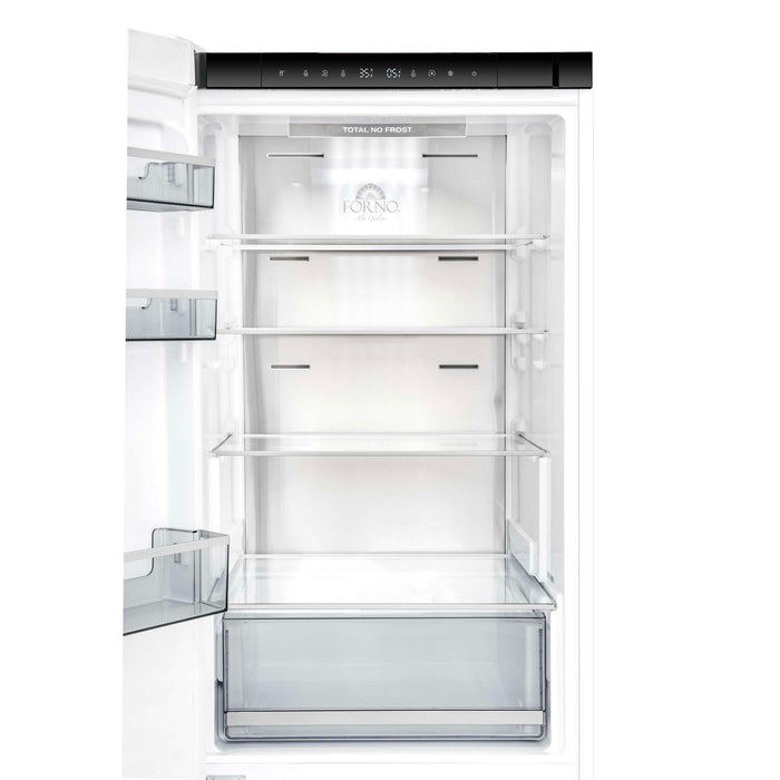 Forno Custodia 24-inch refrigerator in white handle and finish close-up