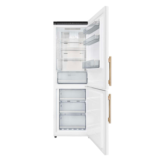 Forno Custodia 24-inch refrigerator in white front view with the door open