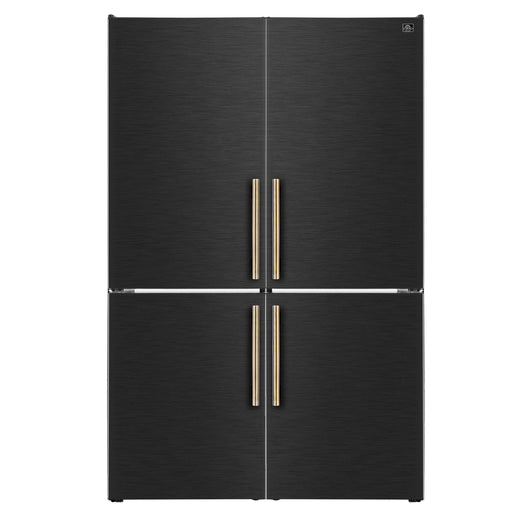 Forno Custodia 48-inch refrigerator in black front view