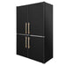 Forno Custodia 48-inch refrigerator in black right angled view