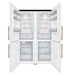 Forno Custodia 48-inch refrigerator in white front view with the door open