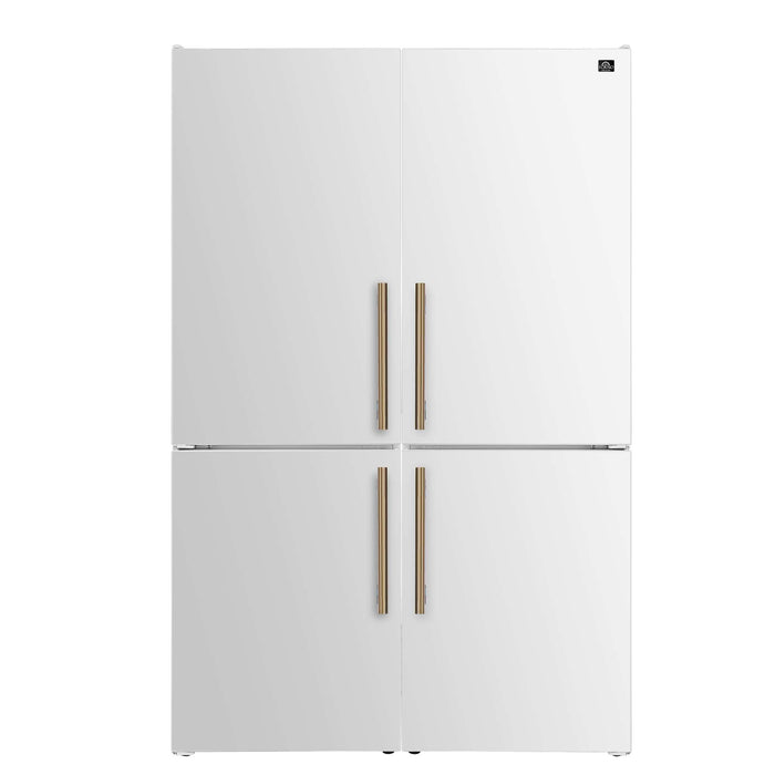 Forno Custodia 48-inch refrigerator in white front view