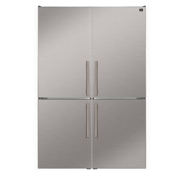 Forno Custodia 48-inch refrigerator in stainless steel front view