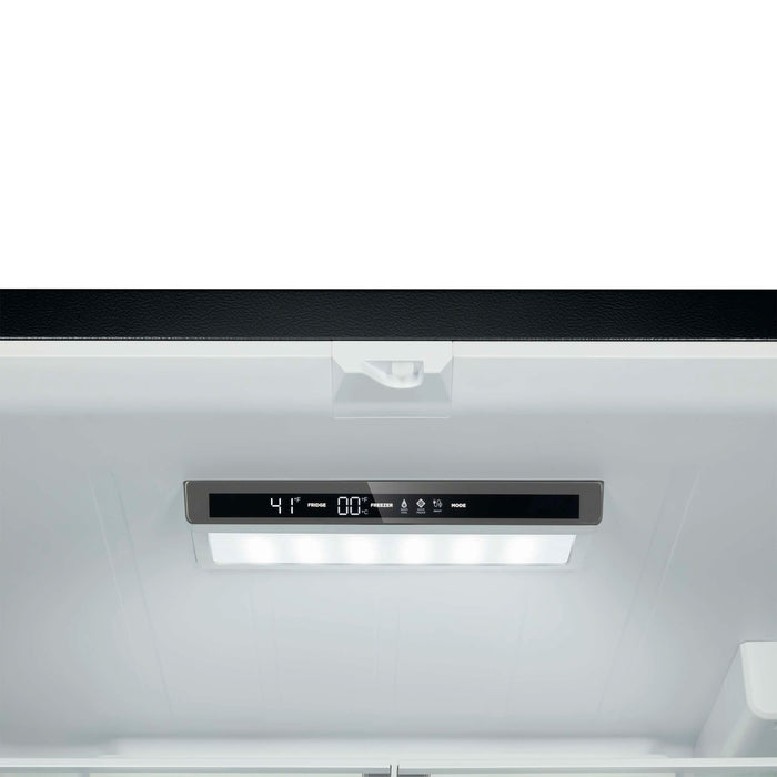 Forno Rivello 36-Inch French Door 27.4 Cu. Ft. Refrigerator with Internal Water Dispenser in Black with Antique Brass Handles (FFFFD1783-36BLK)