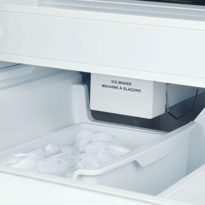 Forno Rivello 36-Inch French Door 27.4 Cu. Ft. Refrigerator with Internal Water Dispenser in Black with Antique Brass Handles (FFFFD1783-36BLK)