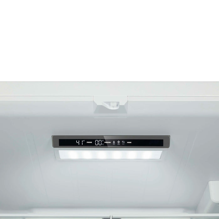 Forno Rivello 36-Inch French Door 27.4 Cu. Ft. Refrigerator with Internal Water Dispenser in White with Antique Brass Handles (FFFFD1783-36WHT)