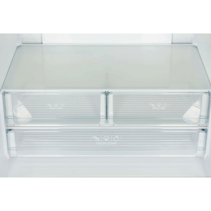 Forno Rivello 36-Inch French Door 27.4 Cu. Ft. Refrigerator with Internal Water Dispenser in White with Antique Brass Handles (FFFFD1783-36WHT)