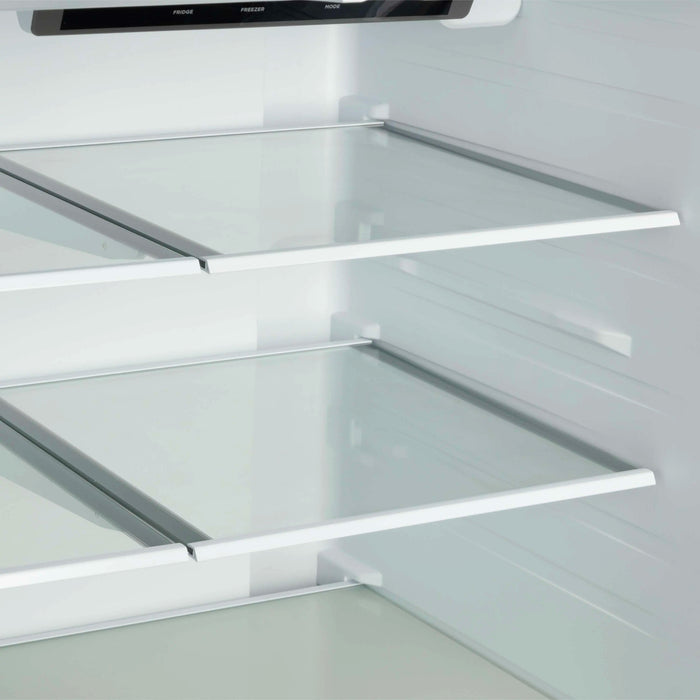 Forno Rivello 36-Inch French Door 27.4 Cu. Ft. Refrigerator with Internal Water Dispenser in White with Antique Brass Handles (FFFFD1783-36WHT)