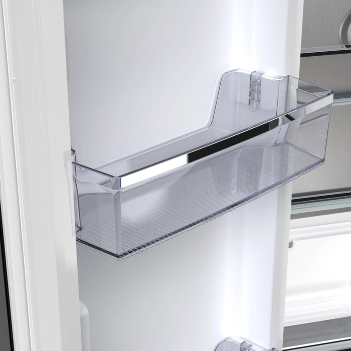 Forno Luigi 33-Inch 18 cu.ft. French Door Refrigerator in Black with Antique Brass Handles (FFFFD1791-33BLK)