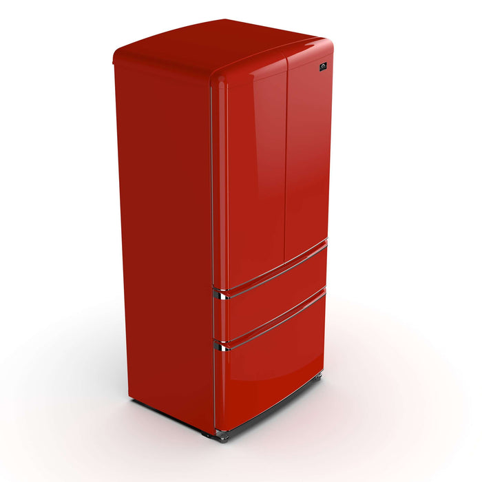 Forno Luigi 18 cu.ft. French Door Refrigerator Red, Handle-Free Design, FFFFD1791-33RED