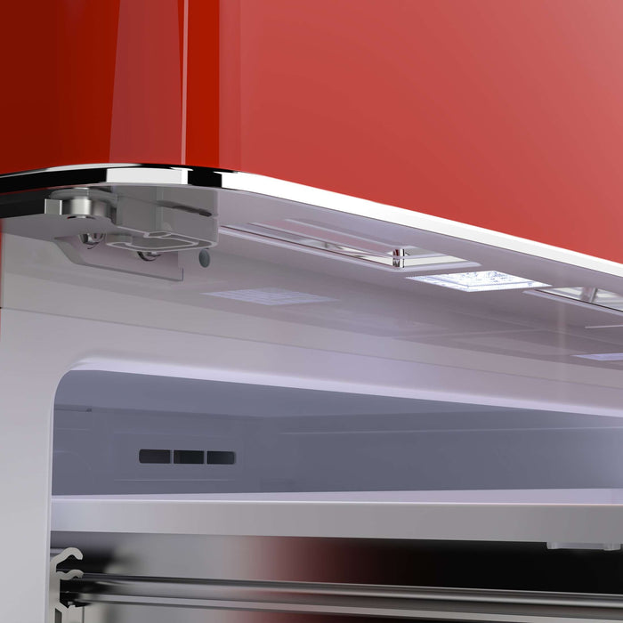 Forno Luigi 18 cu.ft. French Door Refrigerator Red, Handle-Free Design, FFFFD1791-33RED