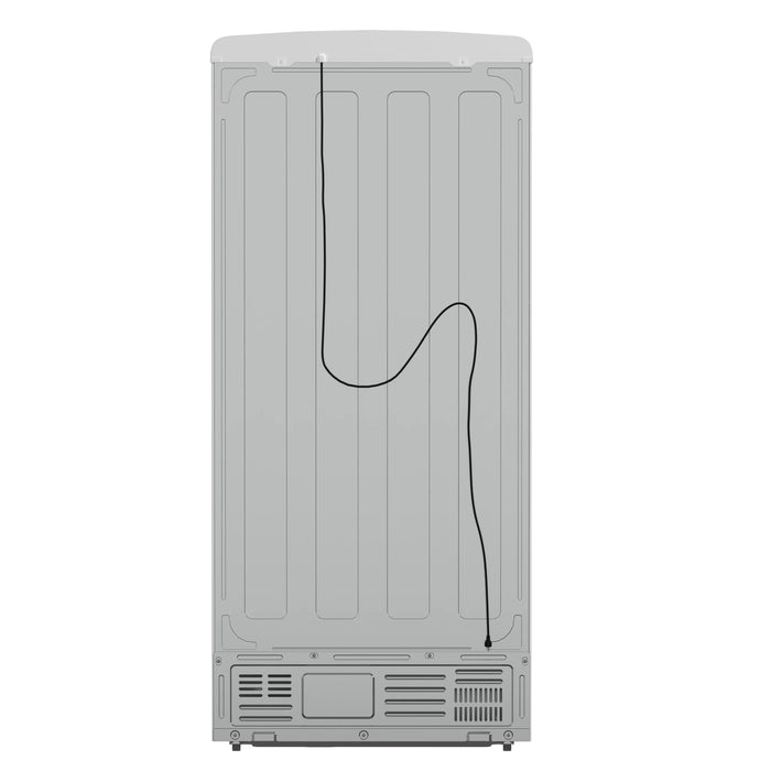 Forno Luigi 33-Inch 18 cu.ft. French Door Refrigerator in White with Antique Brass Handles (FFFFD1791-33WHT)