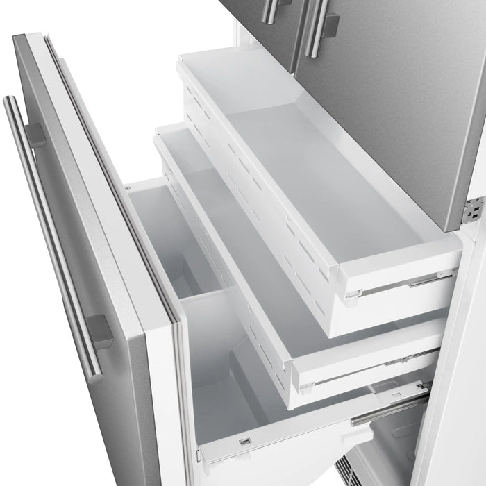 Forno Rivestito 36-Inch French Door Refrigerator in Stainless Steel (FFRBI1811-36)