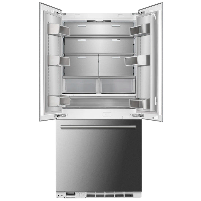 Forno Rivestito 36-Inch French Door Refrigerator in Stainless Steel (FFRBI1811-36)