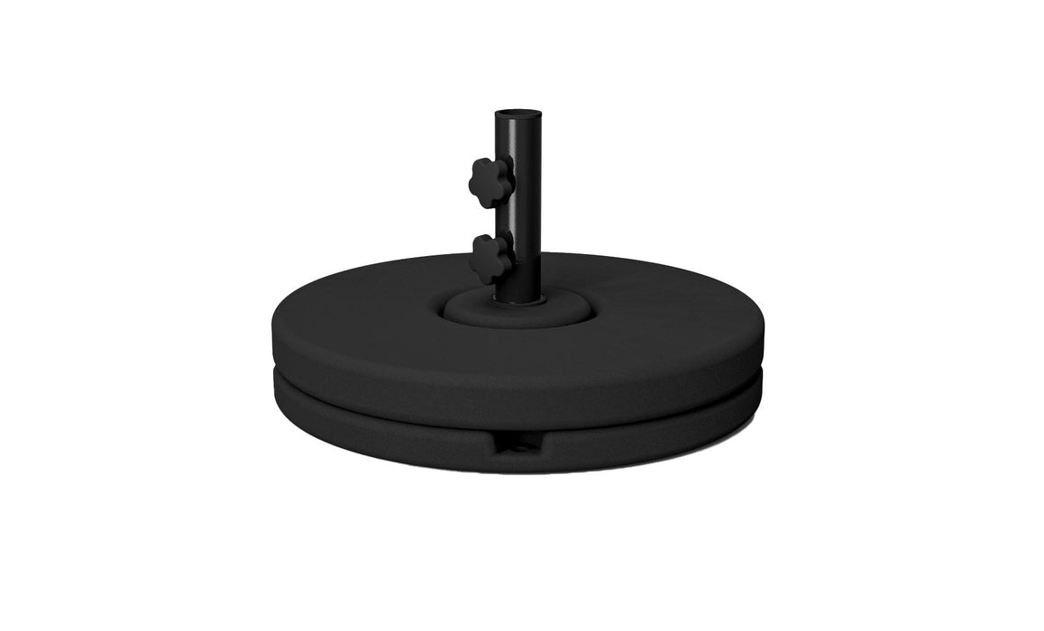 Ledge Lounger Resin Coated Concrete Umbrella Base-80lbs — Black
