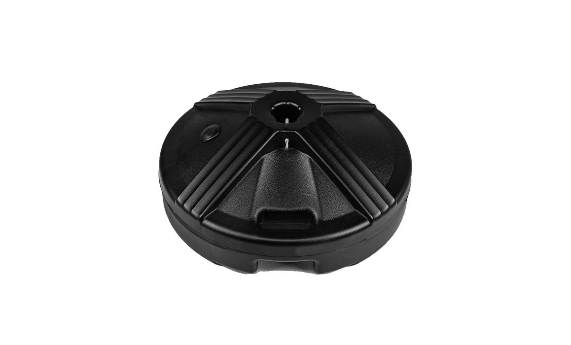 Ledge Lounger Resin Coated Concrete Umbrella Base-50lbs — Black