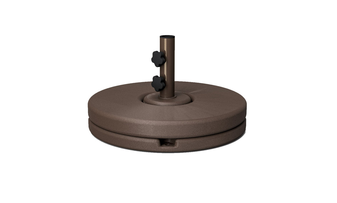 Ledge Lounger Resin Coated Concrete Umbrella Base-80lbs — Bronze