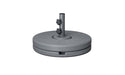 Ledge Lounger Resin Coated Concrete Umbrella Base-80lbs — Matte Silver