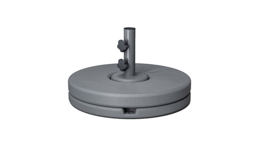 Ledge Lounger Resin Coated Concrete Umbrella Base-80lbs — Matte Silver