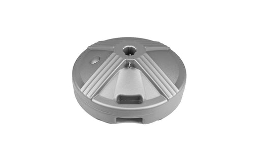 Ledge Lounger Resin Coated Concrete Umbrella Base-50lbs — Matte Silver