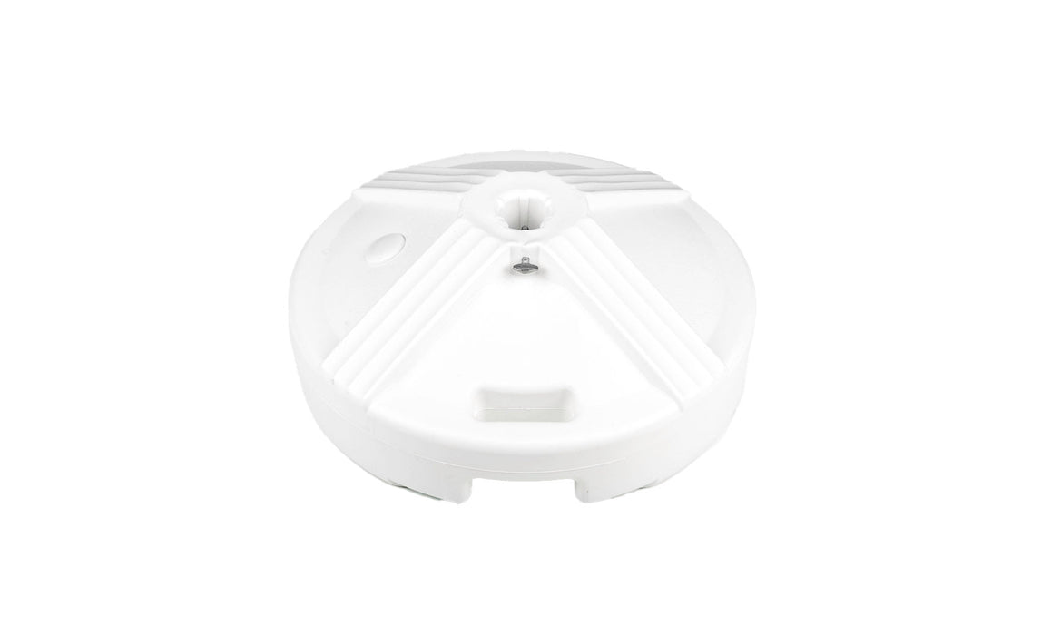 Ledge Lounger Resin Coated Concrete Umbrella Base-50lbs — White