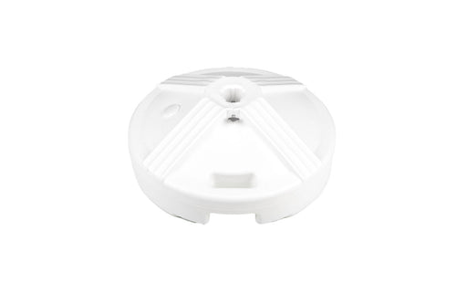 Ledge Lounger Resin Coated Concrete Umbrella Base-50lbs — White