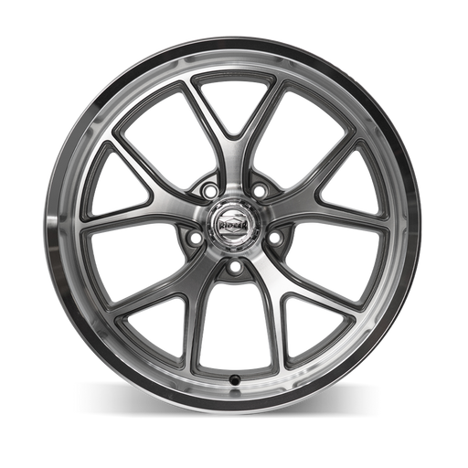 Ridler 661 Gloss Grey with Diamond Cut Face and Lip Wheel 2