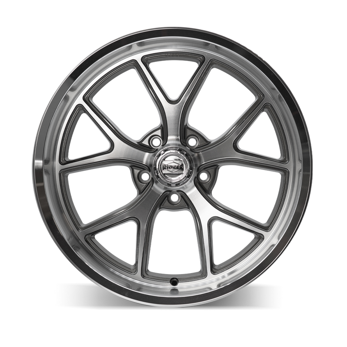 Ridler 661 Gloss Grey with Diamond Cut Face and Lip Wheel 2