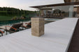 MEG Custom Marble By Ziynet A. LLC Luxury Travertine Marble Side Table with LED Illumination Bathroom Vanity