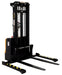 Vestil S-101-AA-DM Steel Adjustable Double Mast Stacker 101 in. Raised Height 2,200 lb. Capacity Black / Yellow
