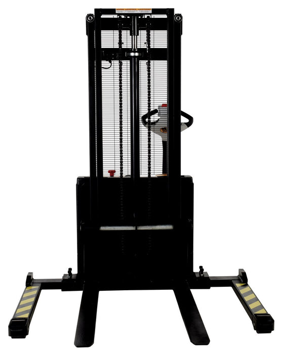 Vestil S-101-AA-DM steel adjustable double mast stacker - view 3