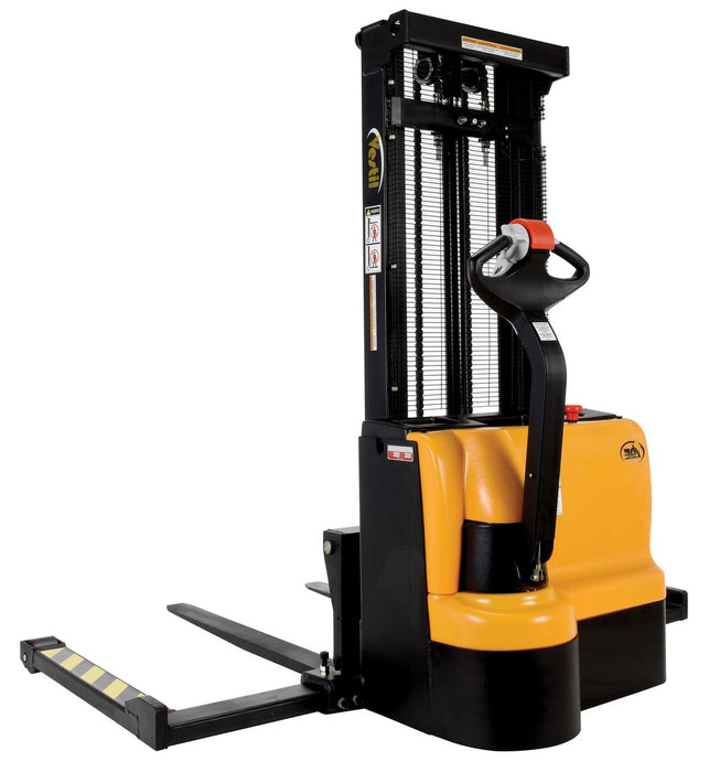 Vestil S-101-AA-DM steel adjustable double mast stacker - view 4