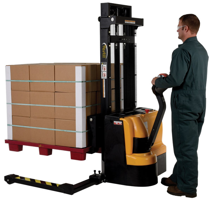 Vestil S-101-AA-DM steel adjustable double mast stacker - view 5