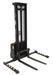 Vestil S-150-AA-DM Steel Adjustable Double Mast Stacker 150 in. Raised Height 2,200 lb. Capacity Black / Yellow