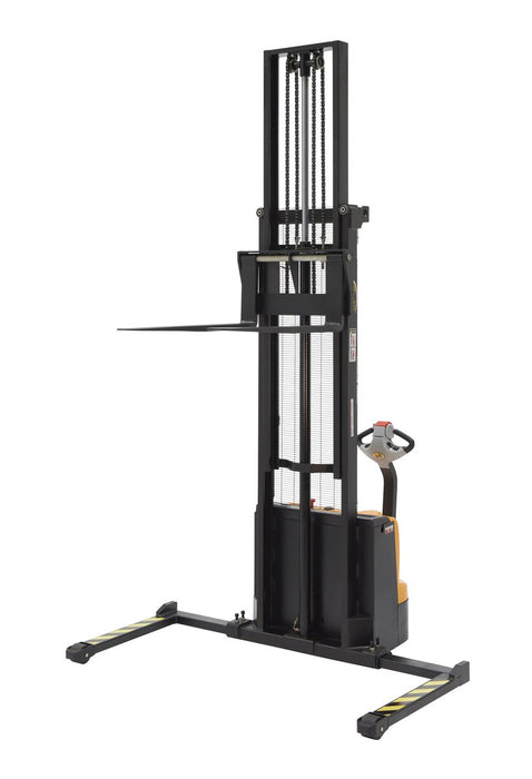 Vestil S-150-AA-DM steel adjustable double mast stacker - view 2