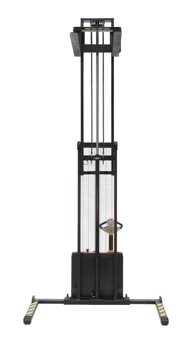 Vestil S-150-AA-DM steel adjustable double mast stacker - view 3