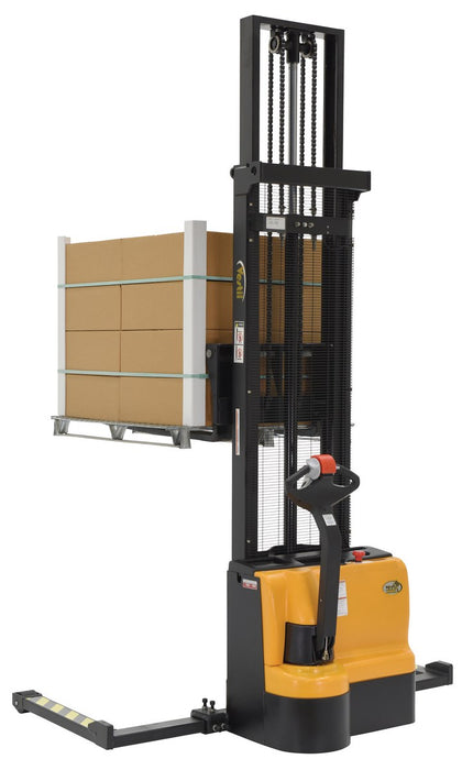 Vestil S-150-AA-DM steel adjustable double mast stacker - view 5