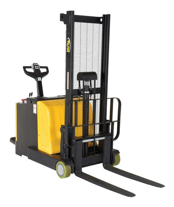 Vestil S-2CB-62 Steel Counter Balanced Powered Lift 2 in. to 62 in. Raised Height 2,000 lb. Capacity Black / Yellow