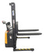 Vestil S-62-AA-SCL steel adjustable powered lift stacker with scale - view 4